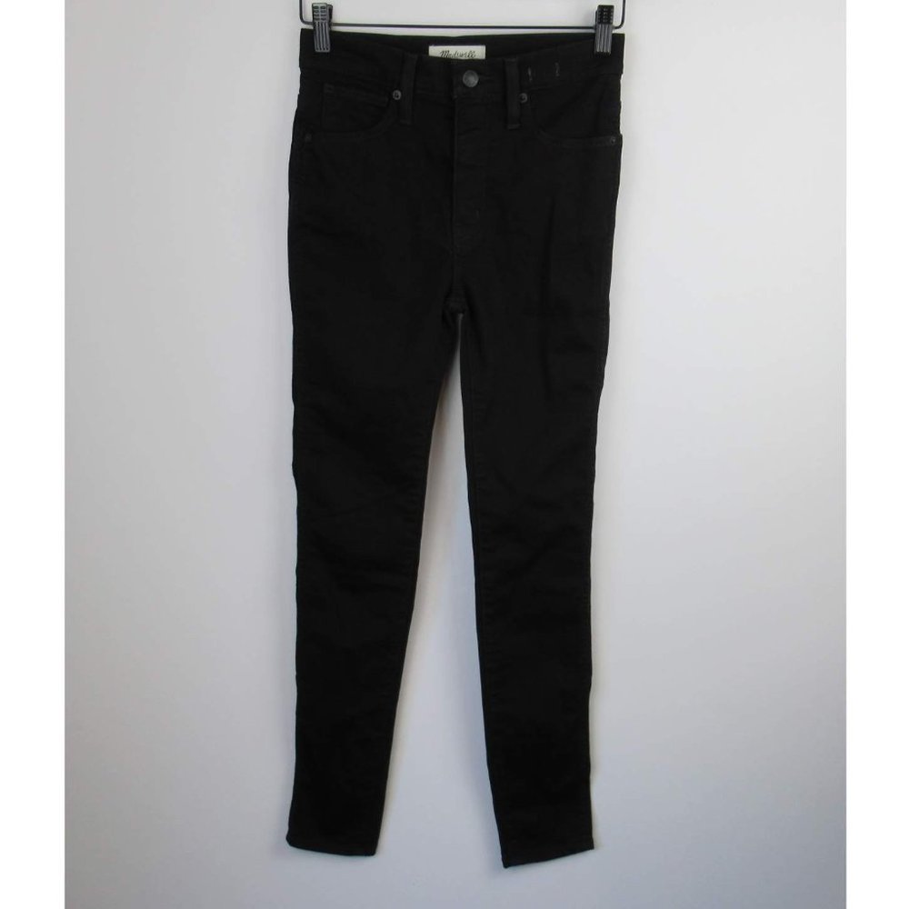 EUC Madewell 10” High Rise Black Skinny Jeans sz 25
